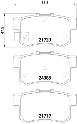 Комплект тормозных колодок, дисковый тормоз 8DB 355 015-611