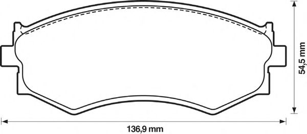 Комплект тормозных колодок, дисковый тормоз 572343J