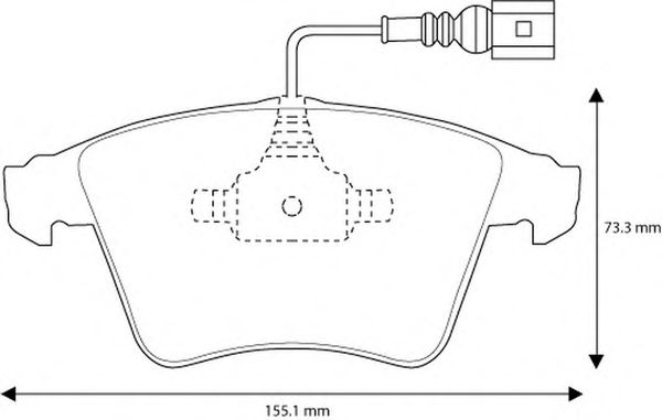 Комплект тормозных колодок, дисковый тормоз 573160J-AS