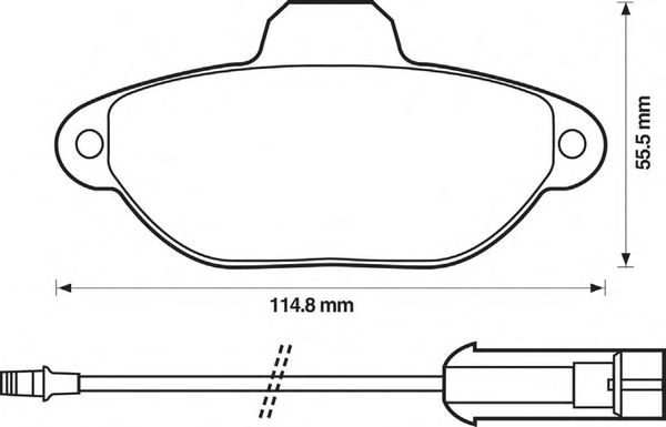 Комплект тормозных колодок, дисковый тормоз 571523B
