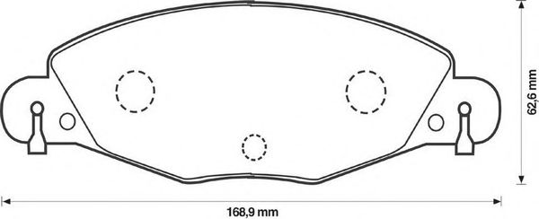 Kit de plaquettes de frein, frein à disque 573029B