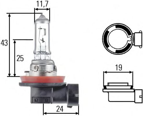Лампа накаливания, основная фара; Лампа накаливания, противотуманная фара; Лампа накаливания; Лампа накаливания, основная фара; Лампа накаливания, фара с авт. системой стабилизации 8GH 008 358-121