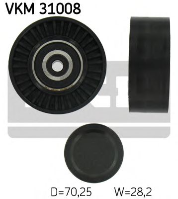 Medløberhjul, multi-V-rem VKM 31008