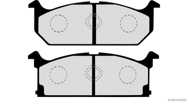 Комплект тормозных колодок, дисковый тормоз J3608004