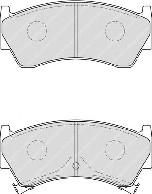 Комплект тормозных колодок, дисковый тормоз FDB1981