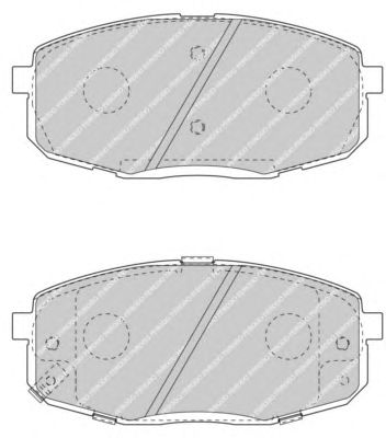 Комплект тормозных колодок, дисковый тормоз FDB4448