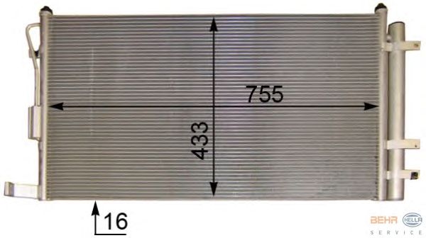 Kondensator, klimaanlegg 8FC 351 303-241