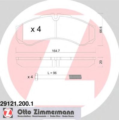 Brake Pad Set, disc brake 29121.200.1