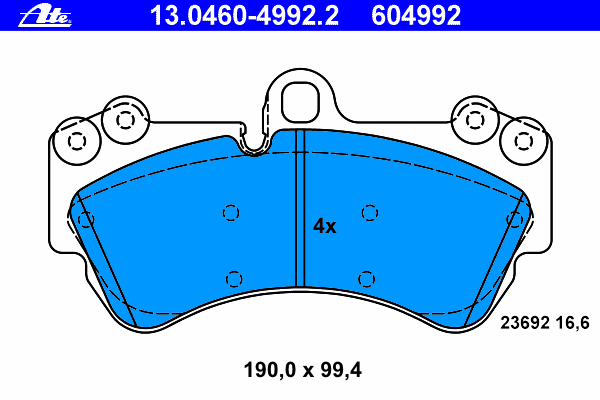Kit de plaquettes de frein, frein à disque 13.0460-4992.2