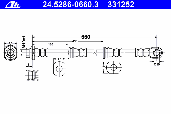 Tubo flexível de travão 24.5286-0660.3