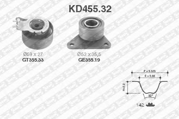 Timing Belt Kit KD455.32