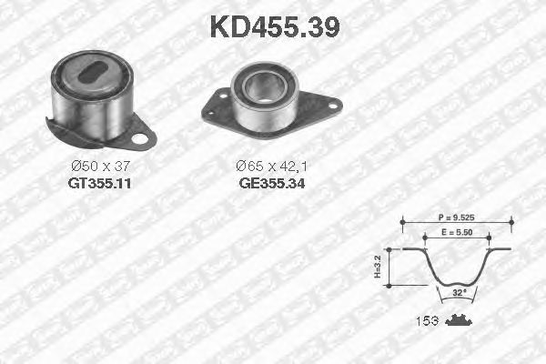 Timing Belt Kit KD455.39