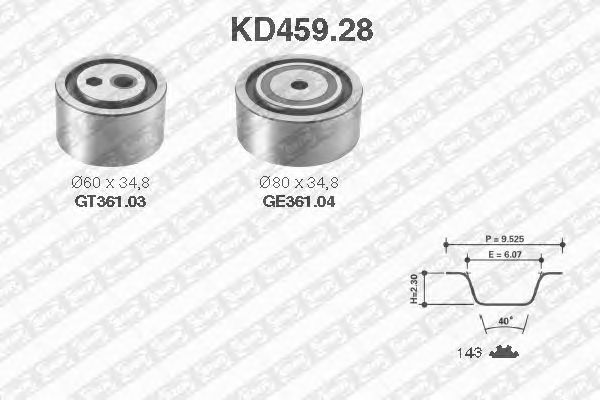 Kit de distribution KD459.28