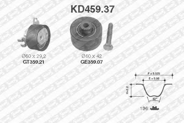 Kit de distribution KD459.37