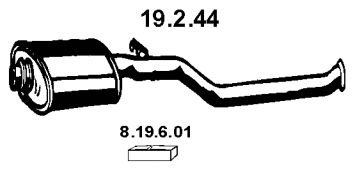 Средний глушитель выхлопных газов 19.2.44