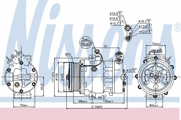 Kompressor, klimaanlegg 89095