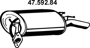 Глушитель выхлопных газов конечный 47.592.84
