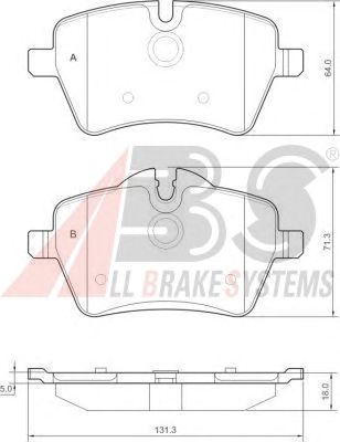 Brake Pad Set, disc brake 37535
