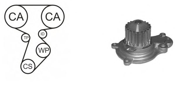 Water Pump & Timing Belt Kit WPK-715601