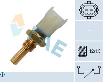 Sensor, temperatura del aceite; Sensor temp. refrigerante; Sensor, temperatura del refrigerante 33480