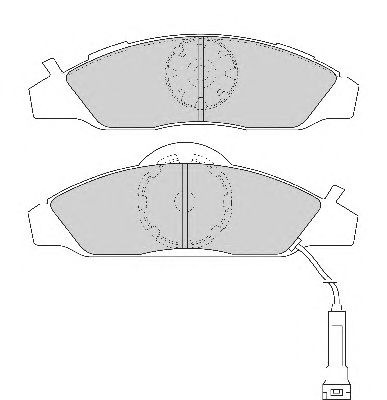 Комплект тормозных колодок, дисковый тормоз FD6792A