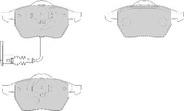 Комплект тормозных колодок, дисковый тормоз FD6915A