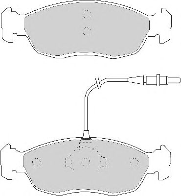 Комплект тормозных колодок, дисковый тормоз FD6482A