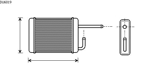Permutador de calor, aquecimento do habitáculo DU6019