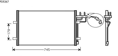 Condensator, airconditioning FD5367