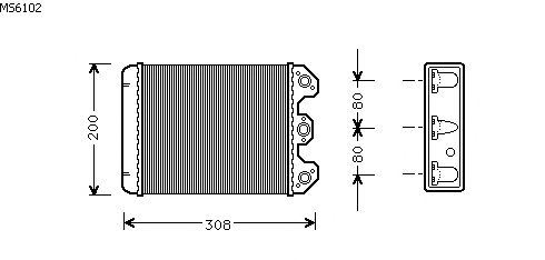 Permutador de calor, aquecimento do habitáculo MS6102