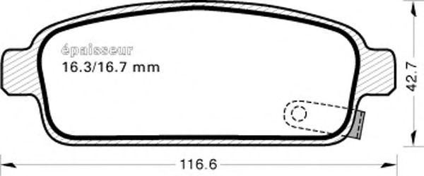 Комплект тормозных колодок, дисковый тормоз 1010