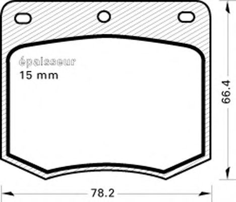 Kit de plaquettes de frein, frein à disque 119
