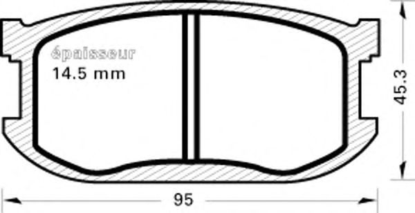 Комплект тормозных колодок, дисковый тормоз 167