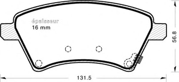 Комплект тормозных колодок, дисковый тормоз 839
