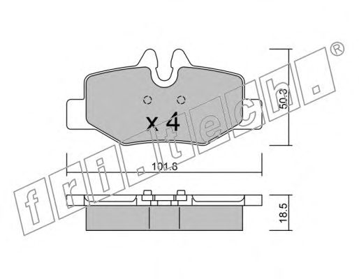 Комплект тормозных колодок, дисковый тормоз 592.0
