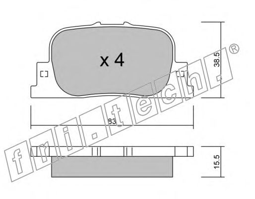 Комплект тормозных колодок, дисковый тормоз 768.0