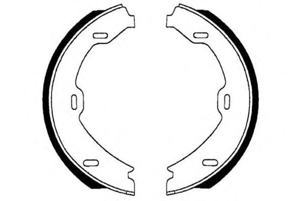 Комплект тормозных колодок, стояночная тормозная система 09-0628
