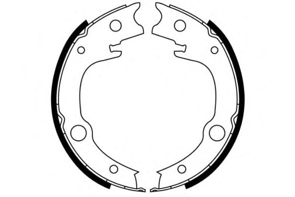 Комплект тормозных колодок; Комплект тормозных колодок, стояночная тормозная система 09-0673