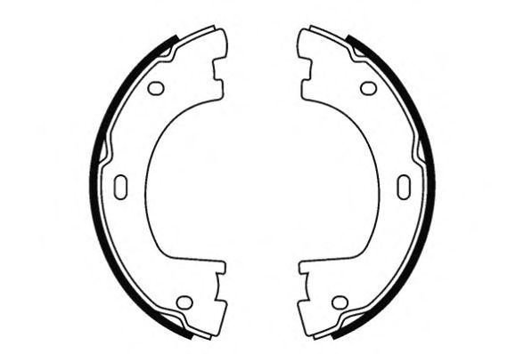 Комплект тормозных колодок; Комплект тормозных колодок, стояночная тормозная система 09-0678