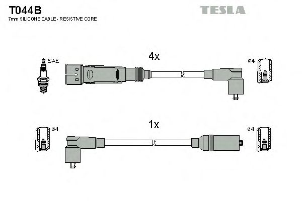 Комплект проводов зажигания T044B