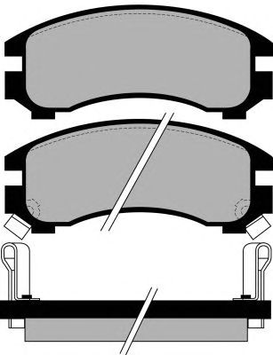 Комплект тормозных колодок, дисковый тормоз PA618