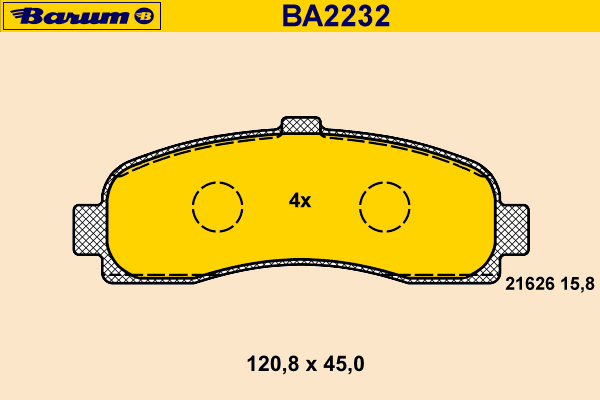 Remblokkenset, schijfrem BA2232