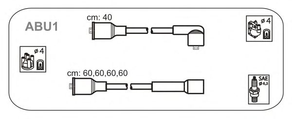 Комплект проводов зажигания ABU1