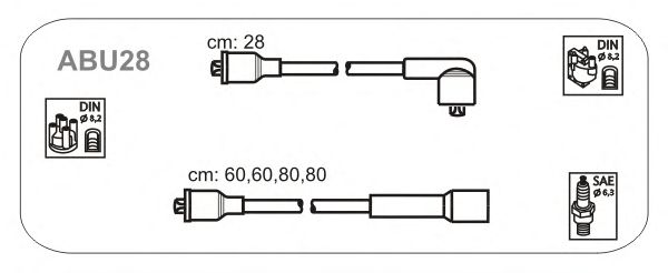 Комплект проводов зажигания ABU28