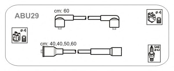 Комплект проводов зажигания ABU29