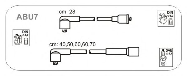 Комплект проводов зажигания ABU7