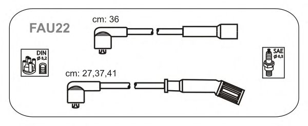 Комплект проводов зажигания FAU22