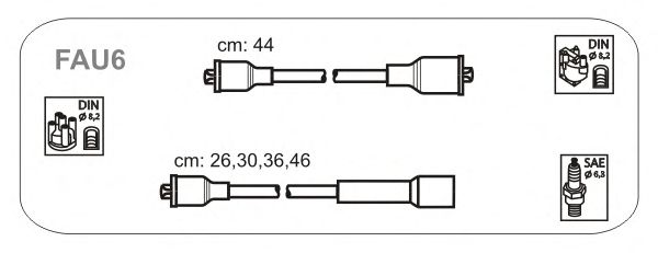 Комплект проводов зажигания FAU6