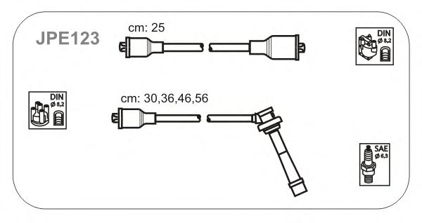 Комплект проводов зажигания JPE123