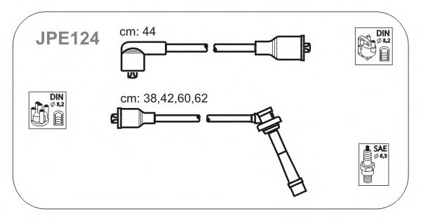Комплект проводов зажигания JPE124